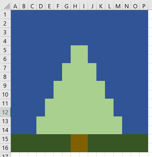 Screenshot 1 - Excel Weihnachtsbaum
