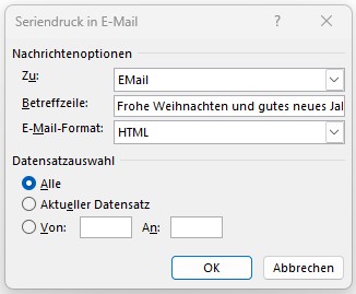 Screenshot 10 - Outlook Serienmail versenden