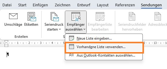 Screenshot 2 - Outlook Serienmail versenden