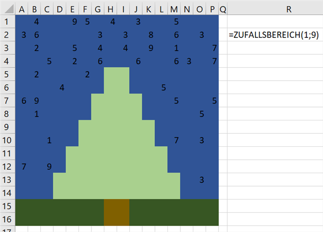 Screenshot 2 - Excel Weihnachtsbaum