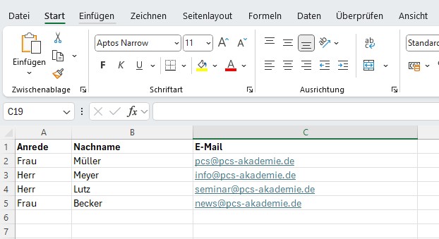 Screenshot 3 - Outlook Serienmail versenden