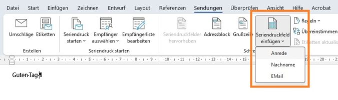 Screenshot 5 - Outlook Serienmail versenden