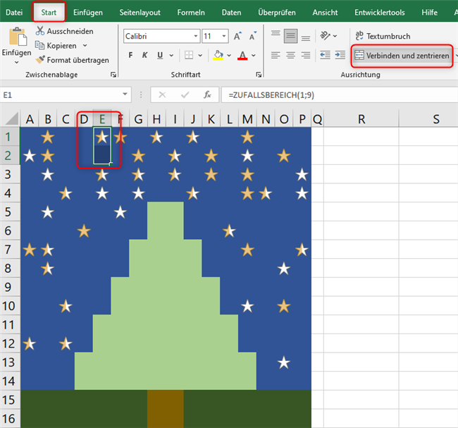 Screenshot 5 - Excel Weihnachtsbaum