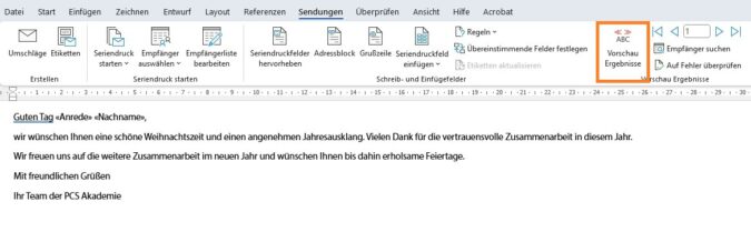 Screenshot 7 - Outlook Serienmail versenden