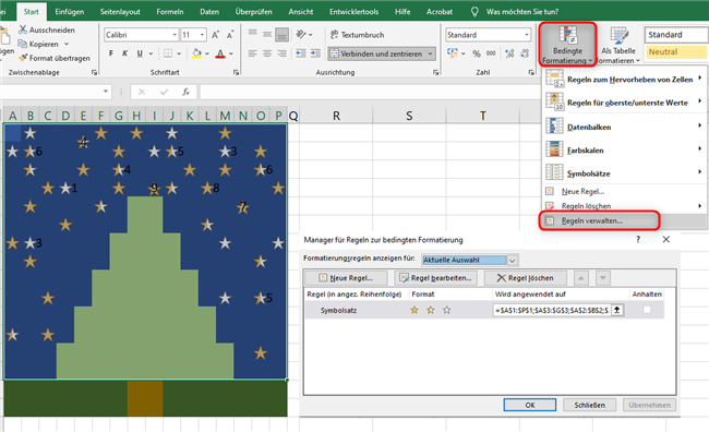 Screenshot 7 - Excel Weihnachtsbaum